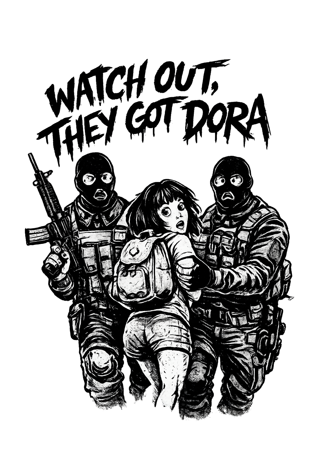 WATCH OUT - CROP HOODIE
